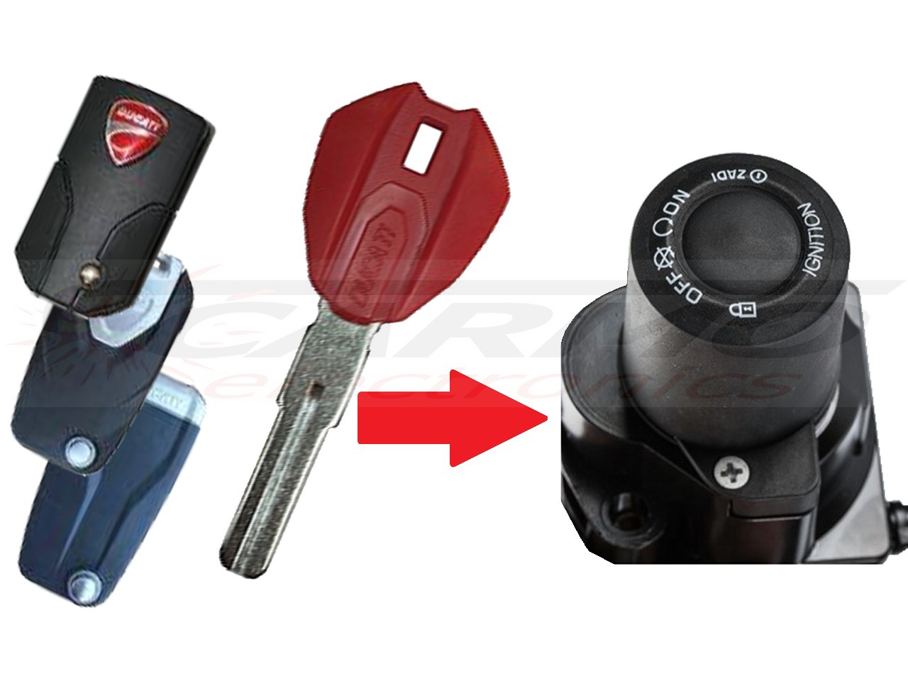 Ducati Multistrada Diavel keyless hands free system lost key FOBs chip programming - 画像をクリックして閉じる