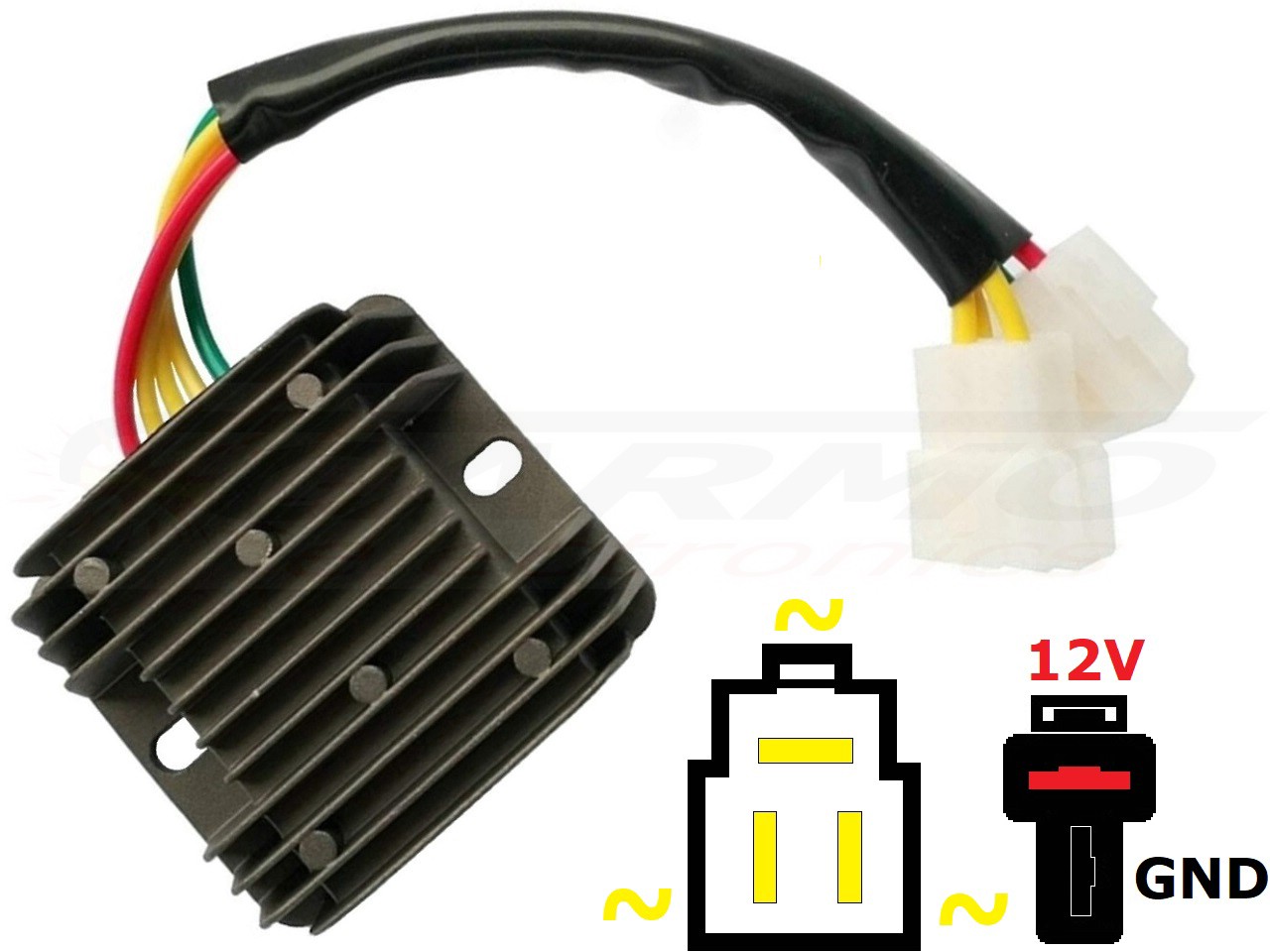 CARR204-Hy - Hyosung GT650R GT650 GV650 GV700 ST7 GT650S MOSFET Voltage regulator rectifier - Lithium Ion - 画像をクリックして閉じる