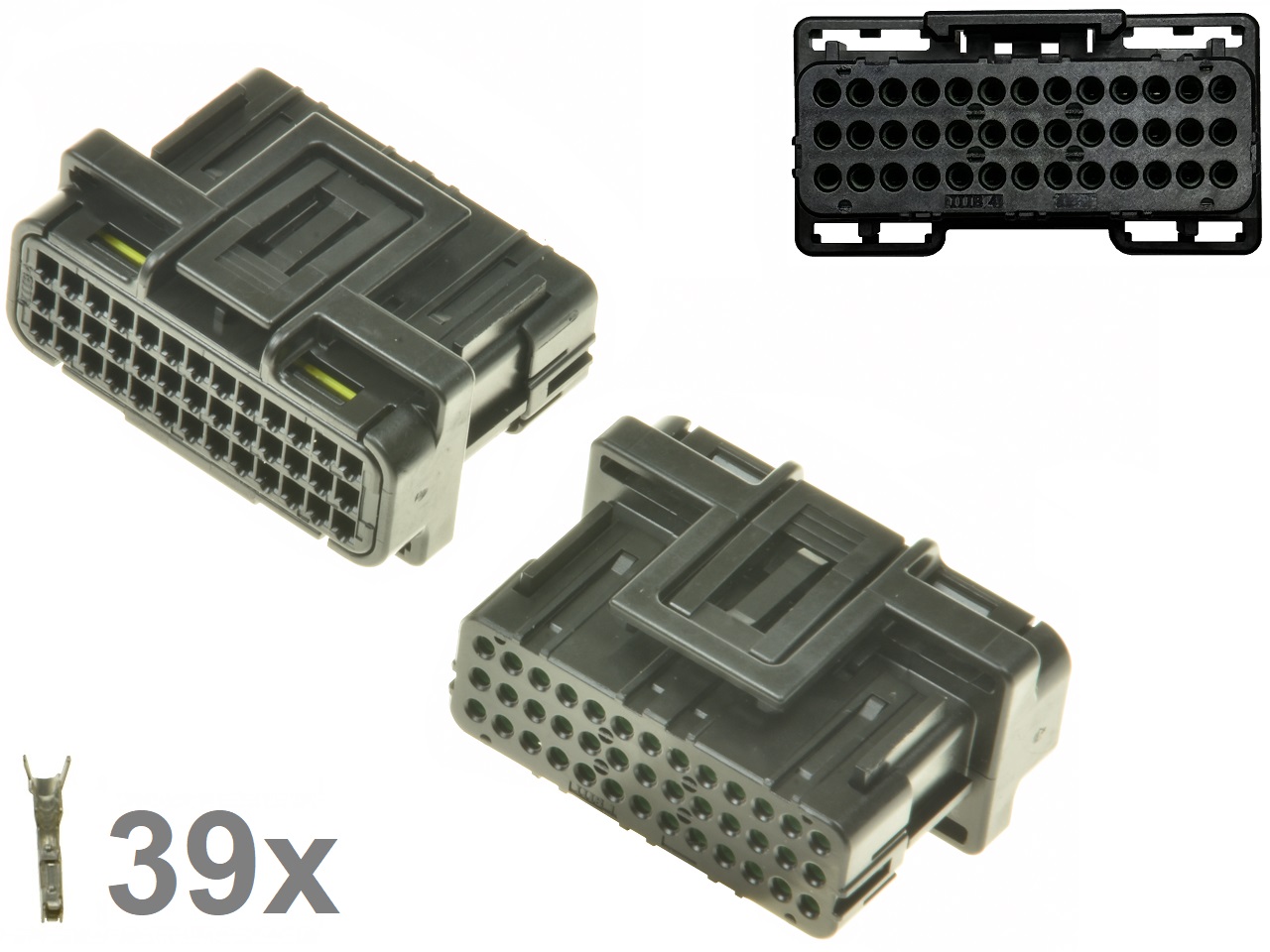 Kawasaki Suzuki Honda 39 way ECU CDI ECM motorcyle connector black - 画像をクリックして閉じる