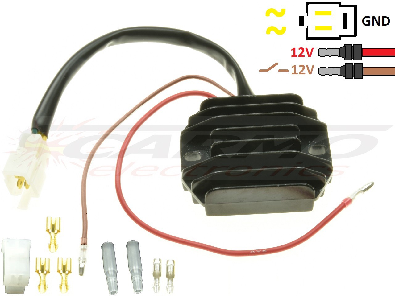 CARR511Z - Kawasaki Z250 Z440 Z650 z750 - 2 fase MOSFET Spanningsregelaar gelijkrichter SH221-12 - 画像をクリックして閉じる