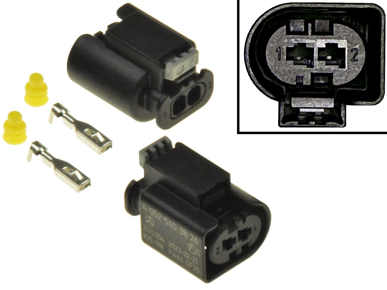 OEM Mercedes-Benz BMW fuel injector connector 2 way (0525453826, 7 601 023 - 01, 805-198-541) - 画像をクリックして閉じる