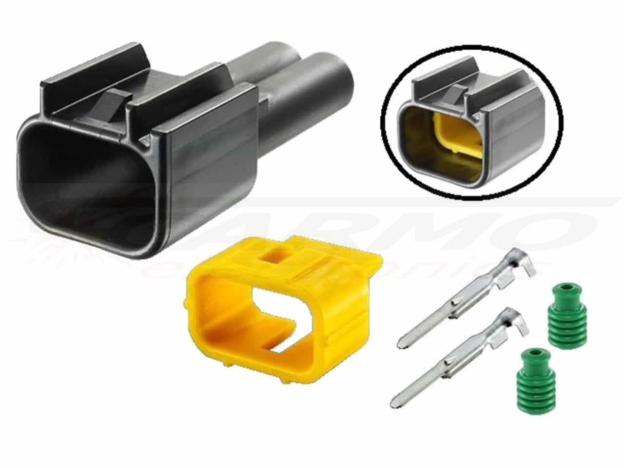 RFW-2P090-M set - Male motorbike connector 2 pole - 画像をクリックして閉じる