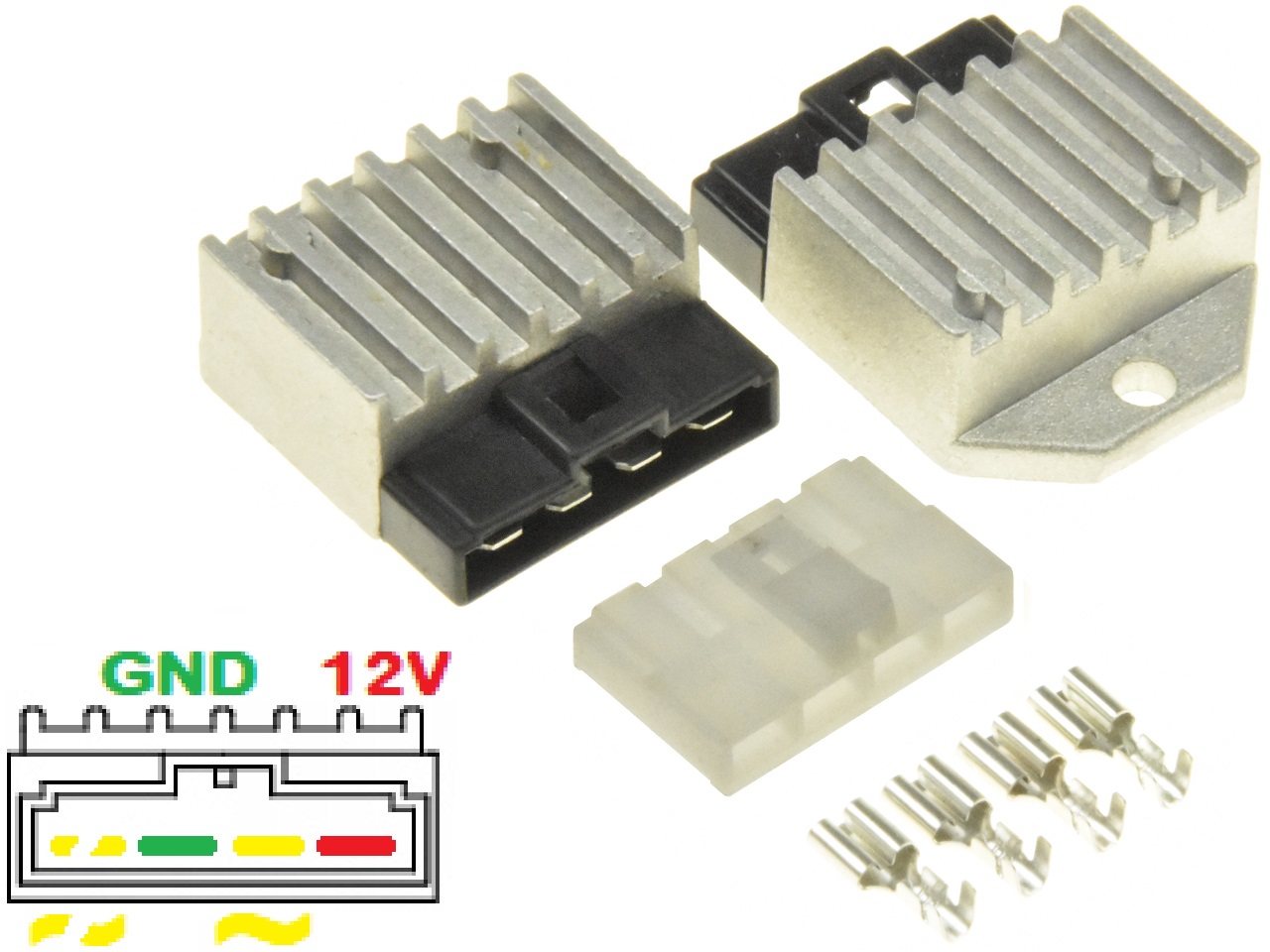 Shindengen SH653-12, SH635-12, SH610-12, SH636A-12, SH580-12 電圧レギュレータ/整流器 + counter plug complete - 画像をクリックして閉じる