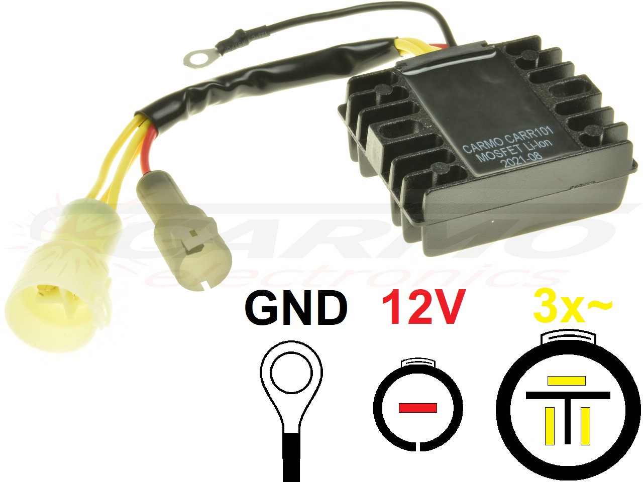 CARR101-DF - MOSFET Suzuki DF40 DF50 Johnson Evinrude 40HP 50HP Voltage regulator rectifier Lithium Ion 1999-2010 - 画像をクリックして閉じる