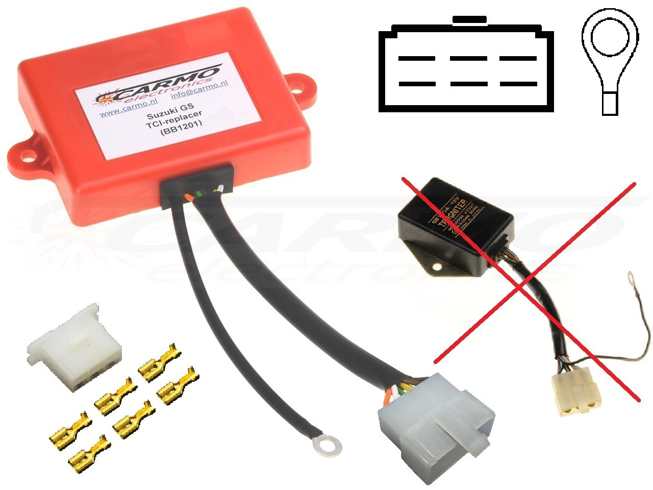 Suzuki GS250 GS450 GS550 GS650 CDI入れ替え (32900-47020, BB1201) - 画像をクリックして閉じる