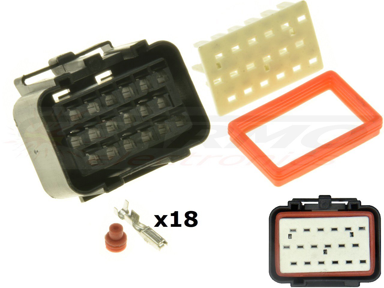 Triumph PVL GILL CDI ECU ignition female connector 18 way - 画像をクリックして閉じる