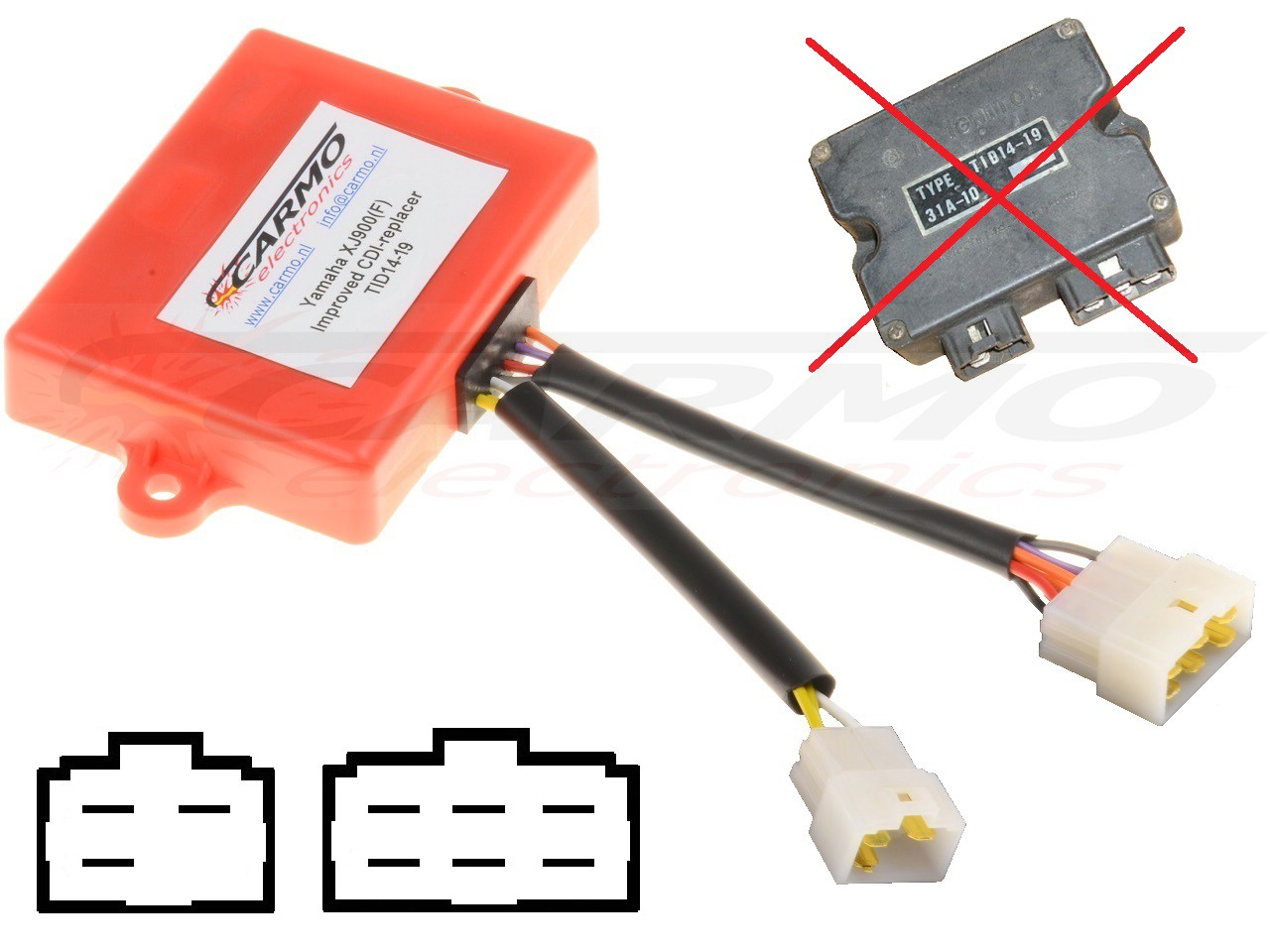 Yamaha XJ900 seca CDI ECU イグナイター点火モジュール (TID14-19, 31A-82305-10-00) - 画像をクリックして閉じる