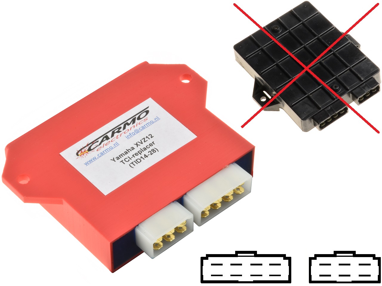 Yamaha XVZ1200 Venture Royale igniter ignition module CDI TCI Box TID14-28, 41R-10 - 画像をクリックして閉じる