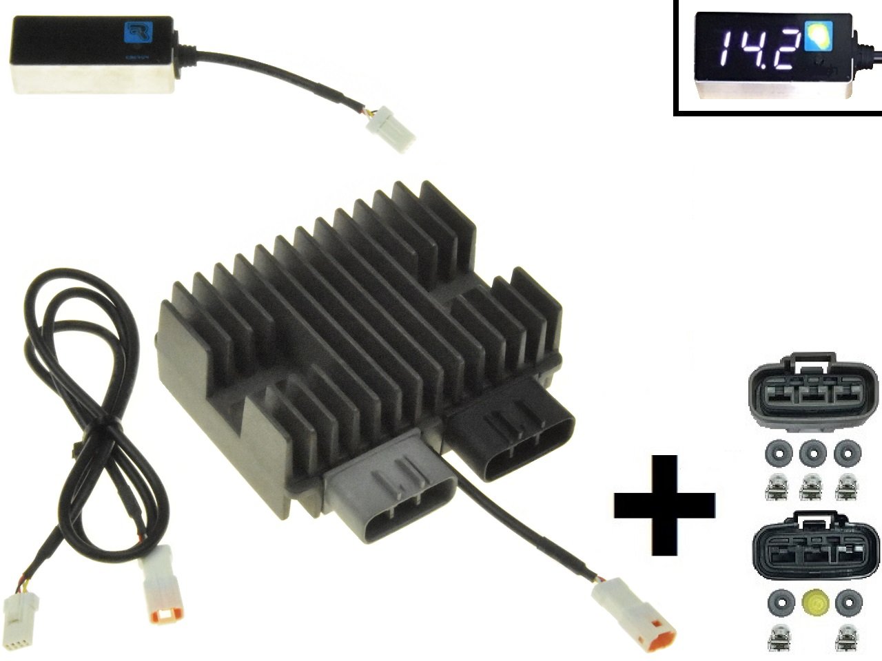 CARR5925-SERIE - MOSFET SERIE SERIES + CHECK Voltage regulator rectifier (improved SH847) 12V/50A/700W + connectors - 画像をクリックして閉じる